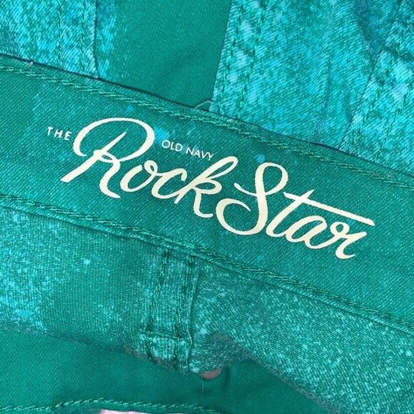 Old Navy Womens Denim Skinny Jeans Bleached Rock Star Ankle Length Green Size 4 - Picture 8 of 10